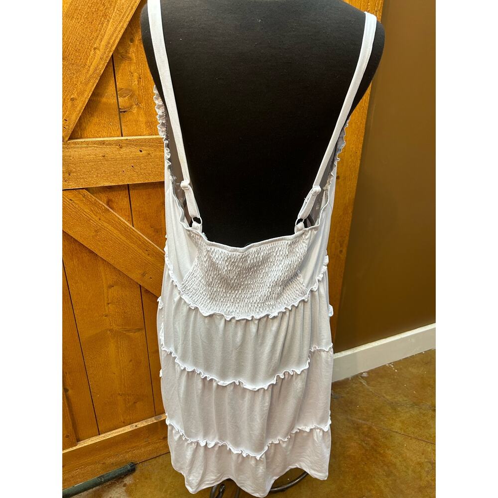 NWT Women's 3X Rue 21 White Ruffle Plus Size Sun Dress - Picture 2 of 3